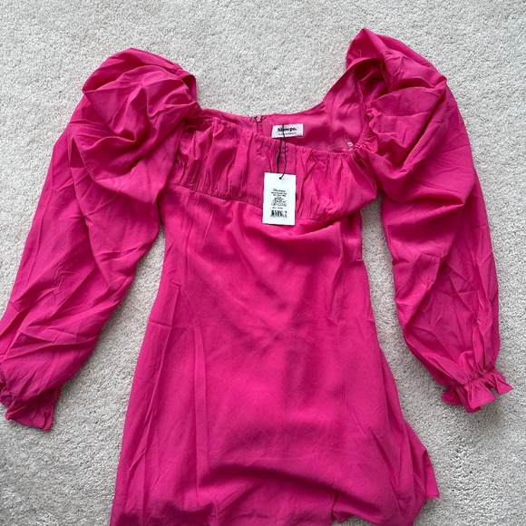 Showpo ruched bust hot pink mini dress - Picture 3 of 4